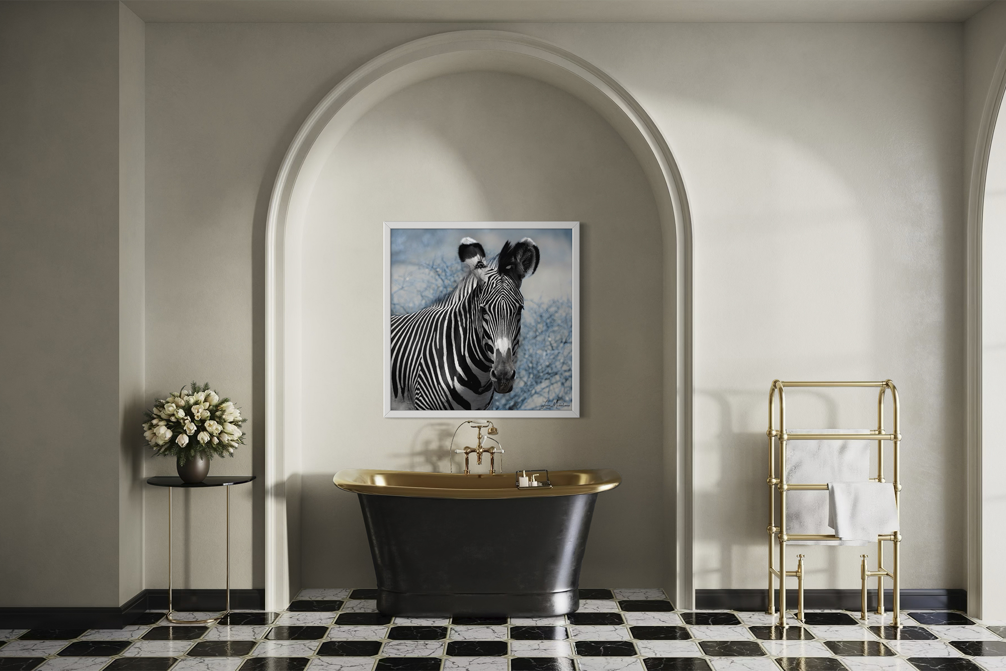 Blue Zebra Looking White
