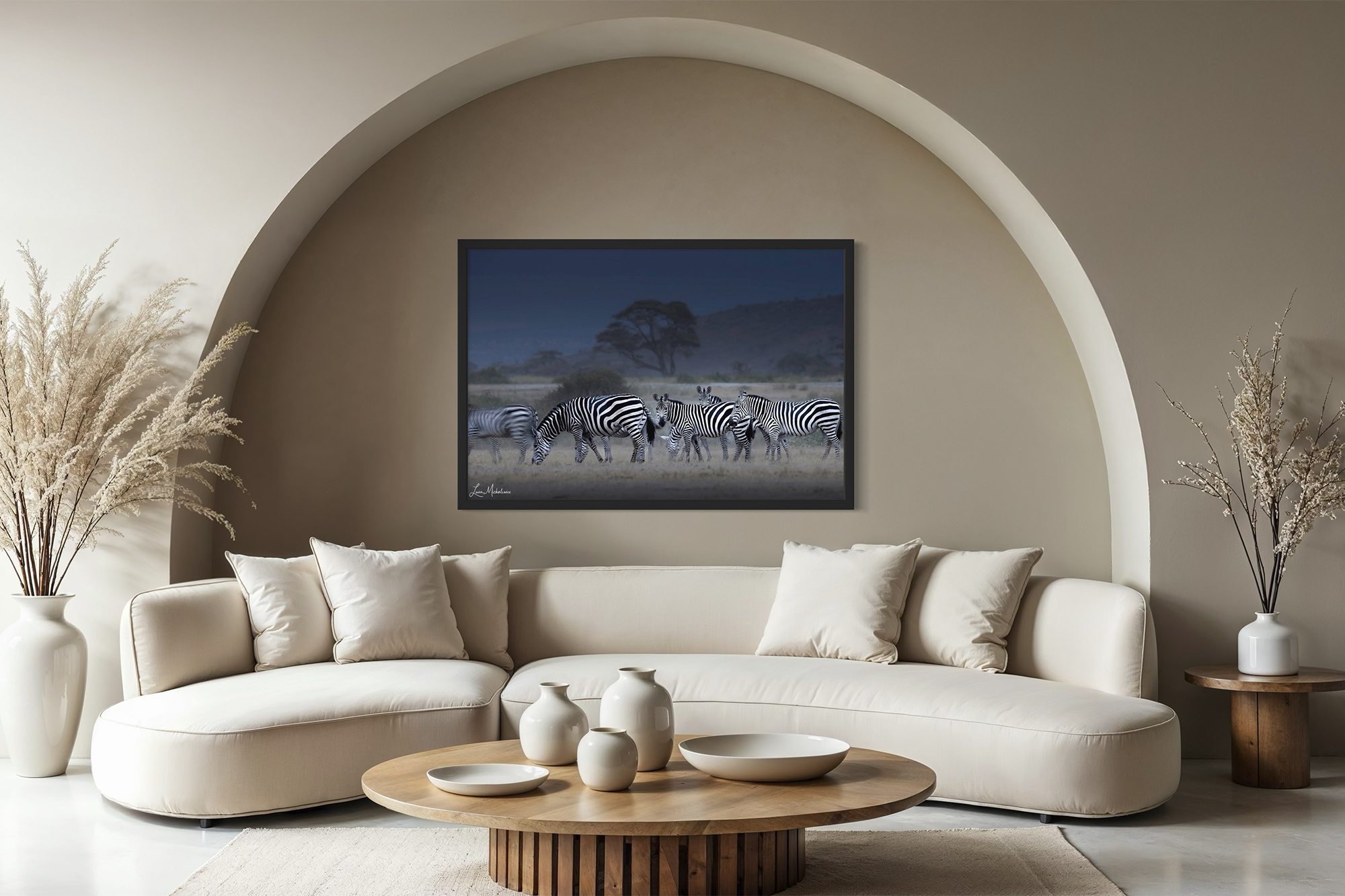 Blue Zebras In Amboseli Black