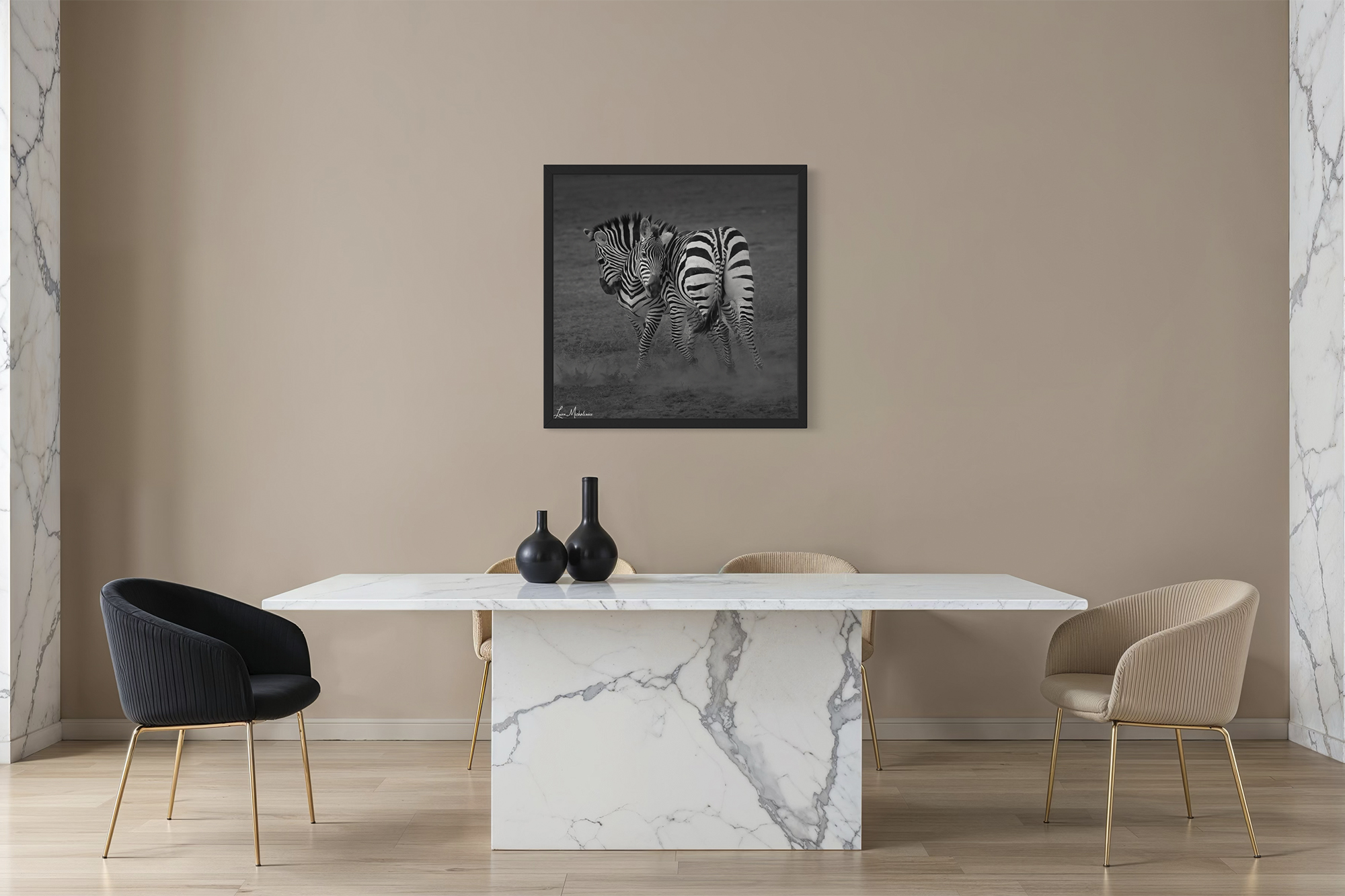 Zebras Playing Black